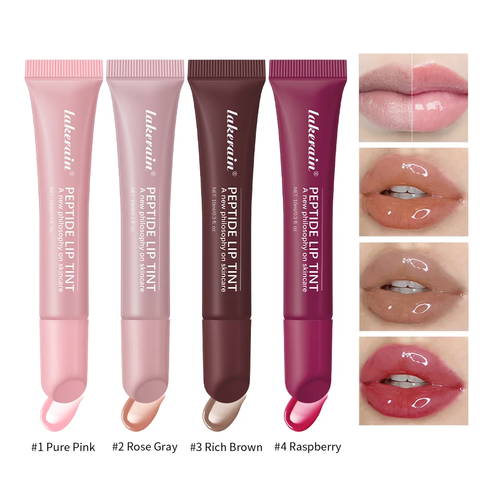 Lip gloss lang anhaltende feuchtigkeit spendende Lippenstift transparente Farbe Lippen glasur Kosmetik geeignet für Handy hülle 4 Farben für Telefon c Image
