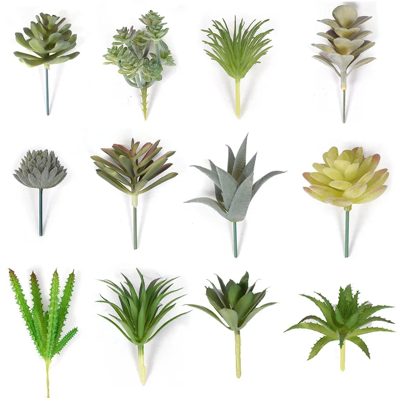 1 Stück künstliche Sukkulenten grüne Pflanzen dekorationen Kaktus kleine Ornamente Innen büro Topf Bonsai Garten arrangieren Dekor Image