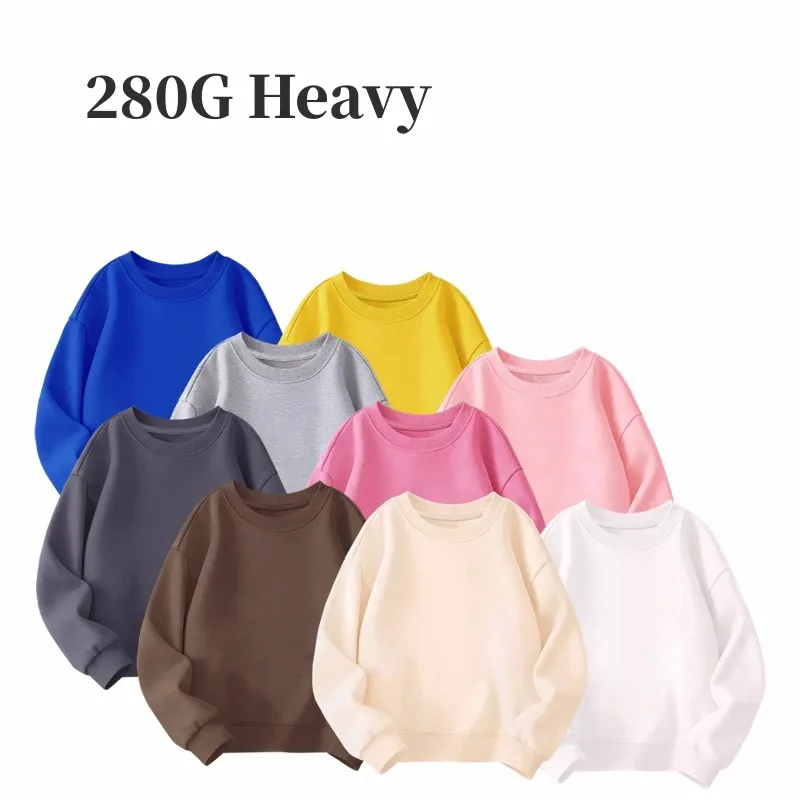 Baby und Mädchen Jungen Original Baumwolle Plain Basic Sweatshirt Schule Kinder Track Pullover Top Kinder Workout Pullover Outfit 1–14 Jahre Image