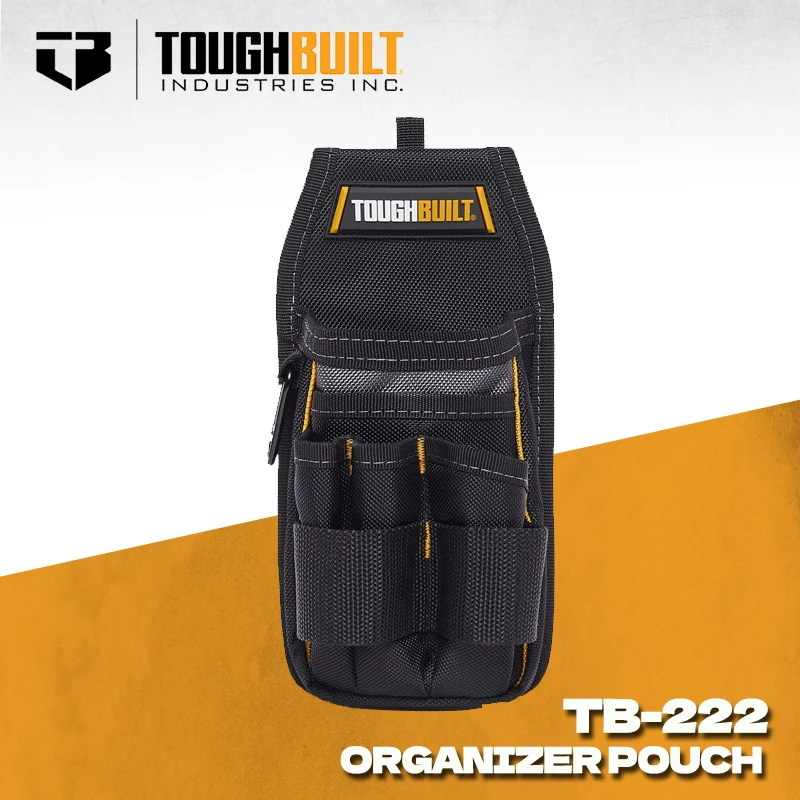 TOUGHBUILT TB-222 Multifunktions-Werkzeuggürteltasche, tragbare Outdoor-Wandertasche mit Schnalle, robuste Hüfttasche, Zubehörtasche Image