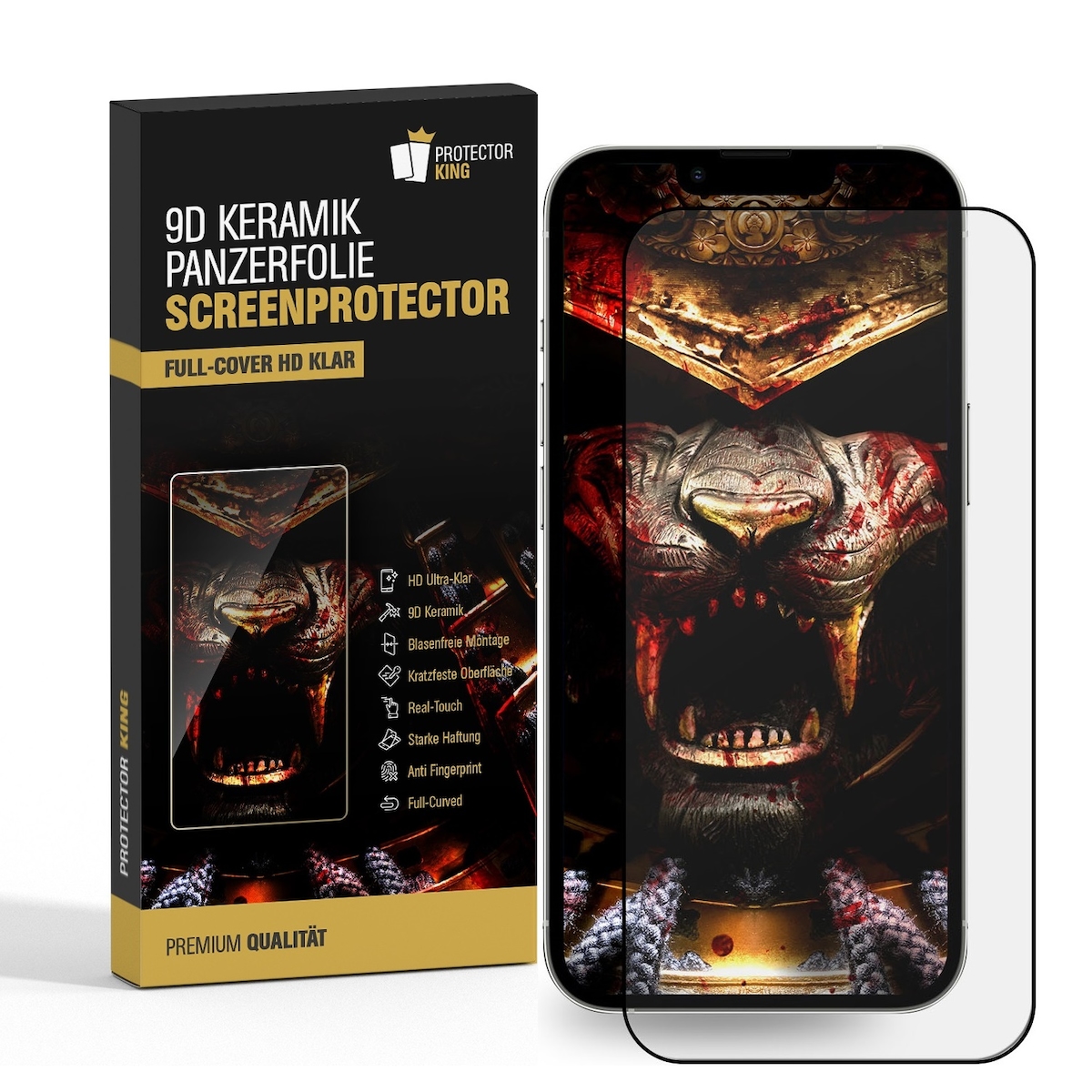 2x Keramik-Glass für iPhone 16e FULL COVER HD KLAR Panzerfolie Displayschutz Schutzfolie Screen-Protector
