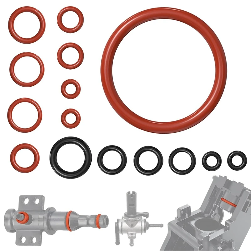 15-teiliges O-Ring-Dichtungssatz aus Silikon für Saeco Gaggia Spidem Kaffeemaschine Brühgruppe Auslaufanschluss Küchenzubehör Image