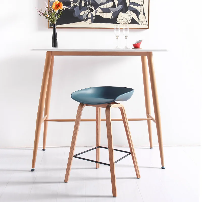 Barhocker Moderner Einfacher Nordischer Stil Empfangstheke Barhocker Massivholz Freizeit Designer Hochstuhl Barhocker