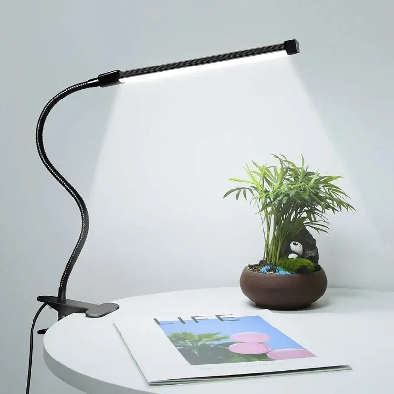 LED-Clip-Schreibtisch lampe, Studenten wohnheim, Schlafzimmer, Desktop, Nachttisch lampe, Augenschutz kleine Schreibtisch lampe, schwarz