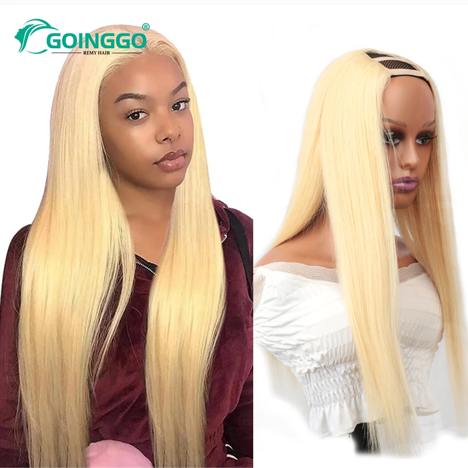 U-Teil-Echthaar-Perücke, 28 Zoll, 180 Dichte, natürliches Haar, U-Teil-Perücken, 613 blonde U-förmige Perücken, Echthaar-U-Perücken für Frauen, 14–28 Zoll