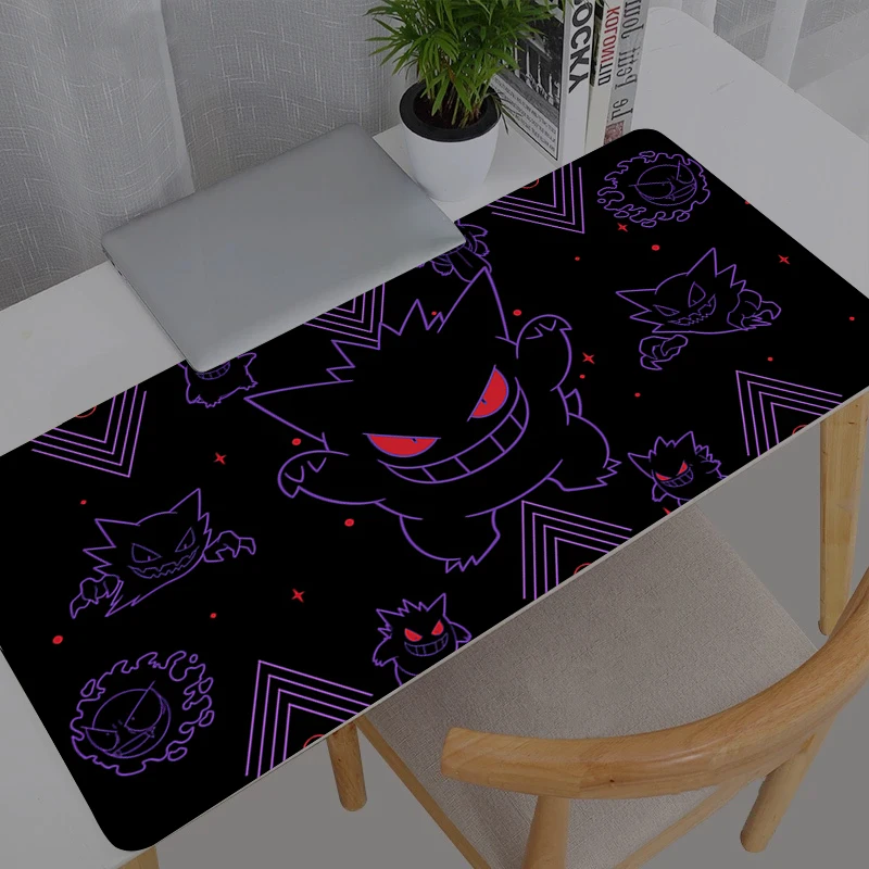 Großes Gaming-Mauspad, neue Anime-Pokemon-Pikachu-Gengar-PC-Computer-Gamer-Schreibtischunterlage für CS GO LOL XXL Laptop Kawaii Mousepad Image