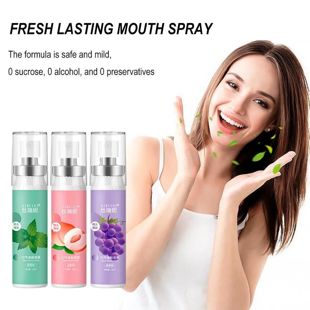 Mundspray Langanhaltend Gegen Mundgeruch Frischer Atem Fruchtiges Tragbares Mundspray zur Erfrischung des Atems Mundpflegeprodukte Image