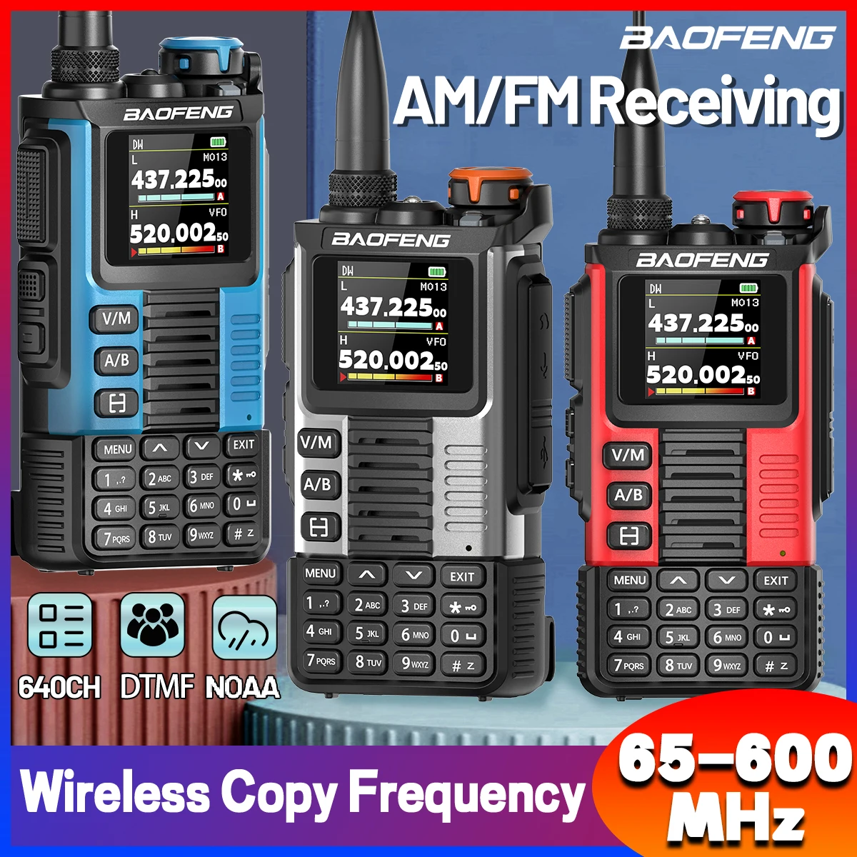 Baofeng UV-K67 PRO Walkie Talkie Long Range Multi Band Wireless Copy Frequency DTMF 640CH AM FM Typ-C Two Way Radio UV-21 PRO Image
