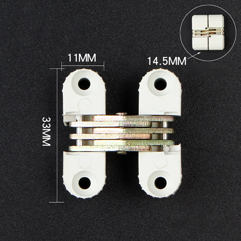 6Pcs Versteckte-Scharniere Eisen Unsichtbare Falttür Kreuz Verdeckte Scharnier 0-180 Grad Für Tische Möbel Reparatur hardware