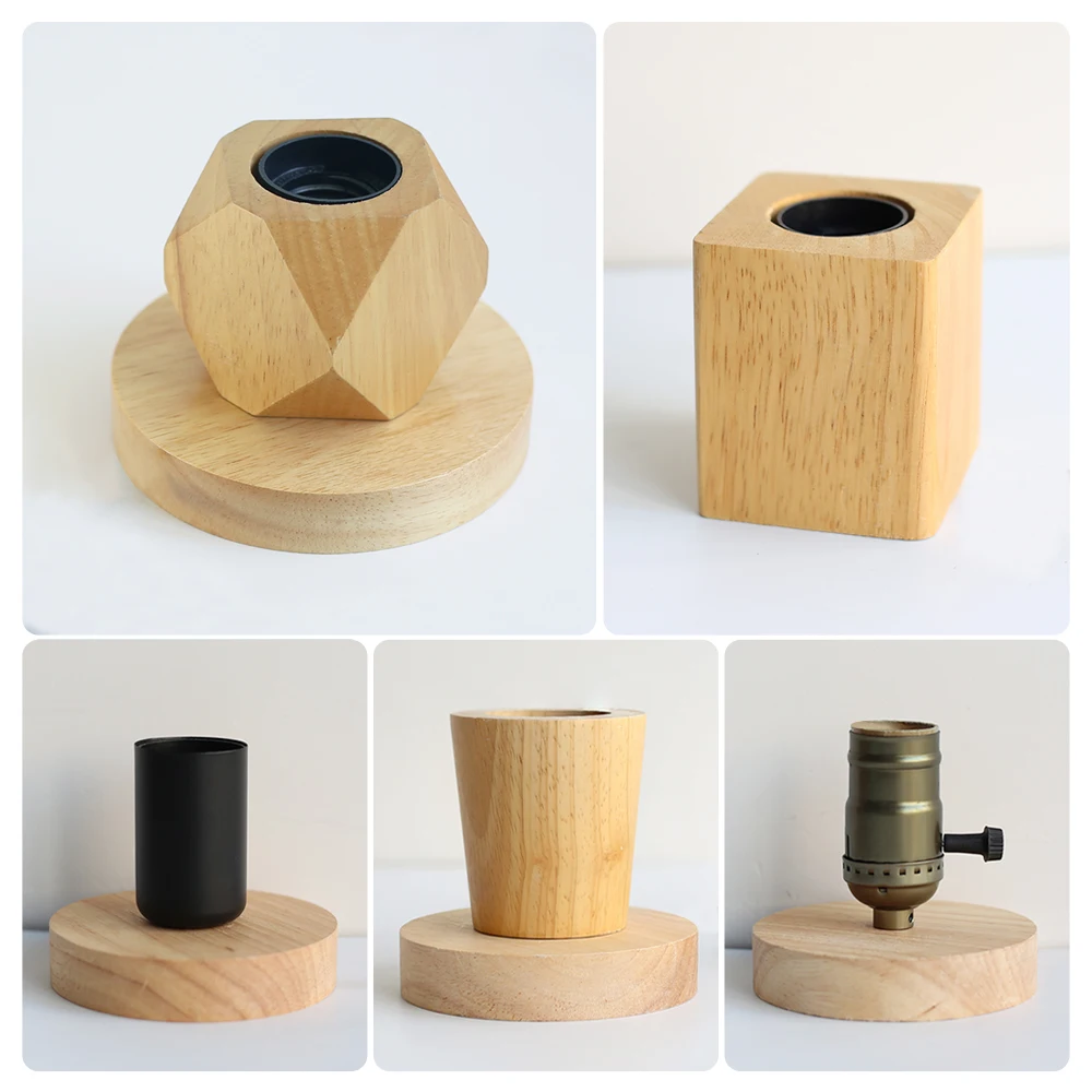 Retro Holz Schreibtischlampe EU Stecker mit Schalter E27 Basis Tischlampe Vintage Schreibtischbeleuchtung für Schlafzimmer Schreibtischleuchte Nachttischlampe