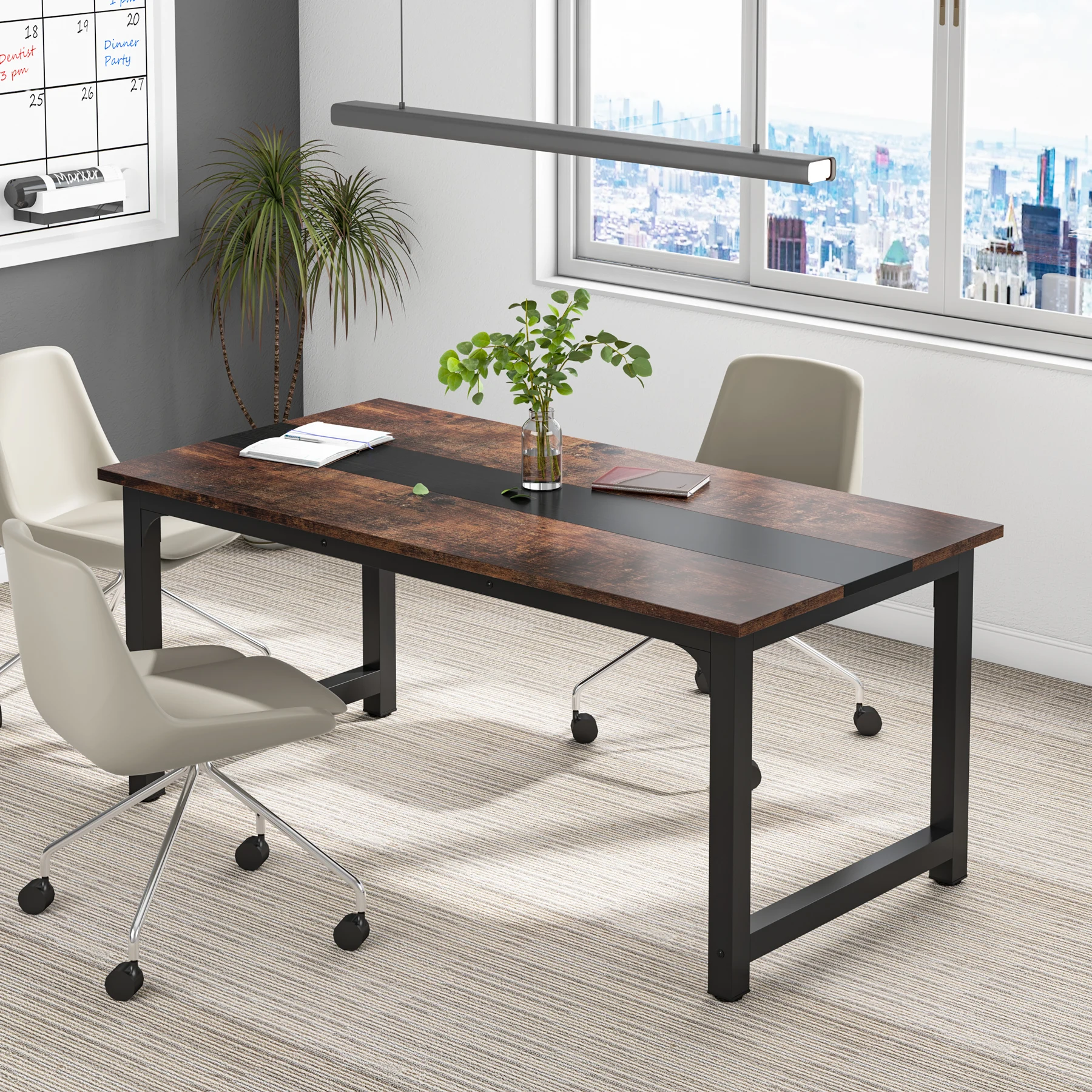 Tribesigns 160 x 80 cm großer Büroschreibtisch, Computertisch, Arbeitszimmer, Schreibtisch, Arbeitsplatz für Zuhause, Büro, moderner Computertisch