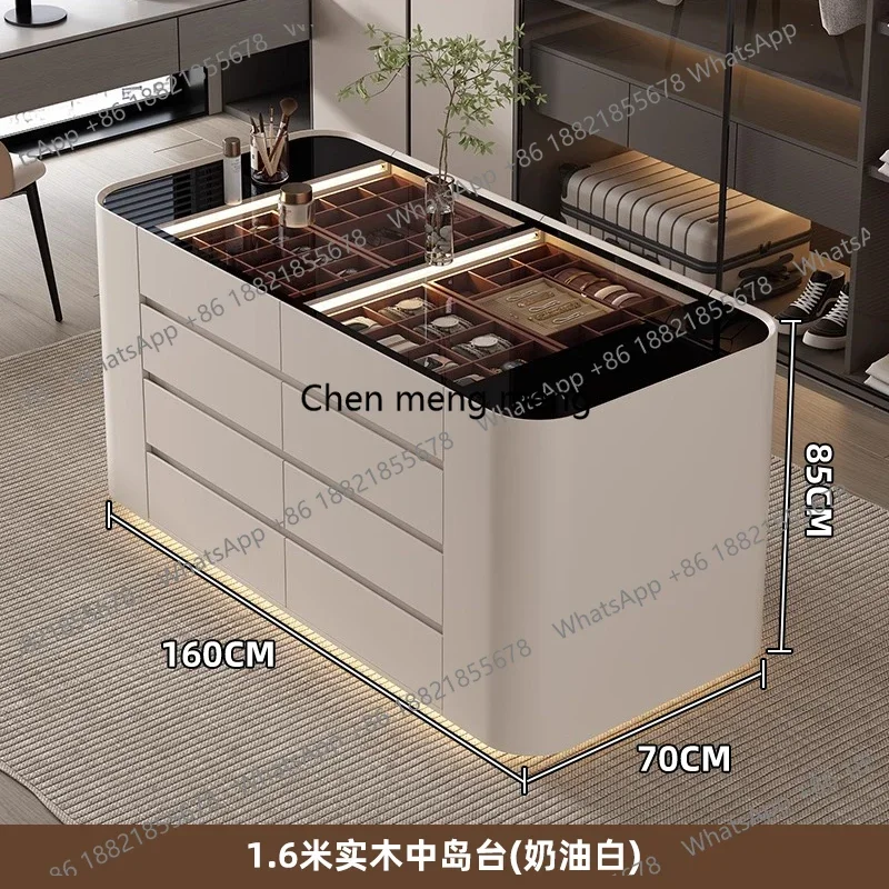 Italienischer minimalistischer Garderobenschrank, Inselschrank, bodenhoher Schmuckschrank für den Haushalt, Vitrine, Aufbewahrungsschrank