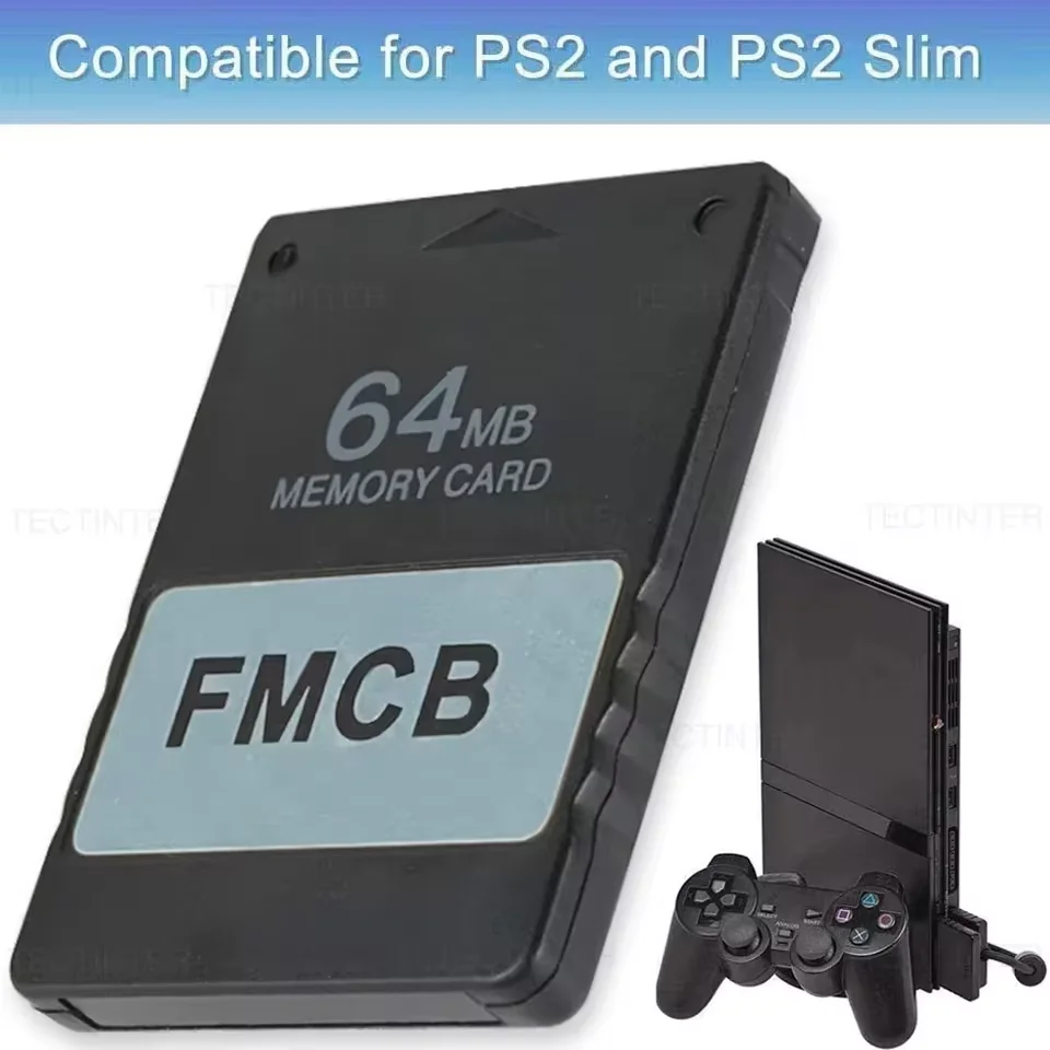 FMCB Free McBoot Speicherkarte für Sony PS2/PS2 Slim Konsole 8MB/16MB/32MB/64MB OPL MC Boot für Playstation 2 Gaming-Zubehör