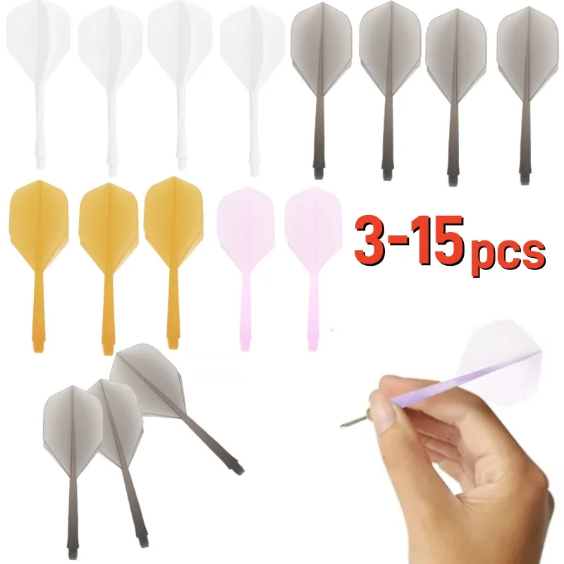 3-15 Stück Integrierte Dart-Flights und -Schaften, Professionelle Anti-Rutsch-Darts, Kunststoff-Integrierter Dart-Schaft und -Flights, Dart-Zubehör Image