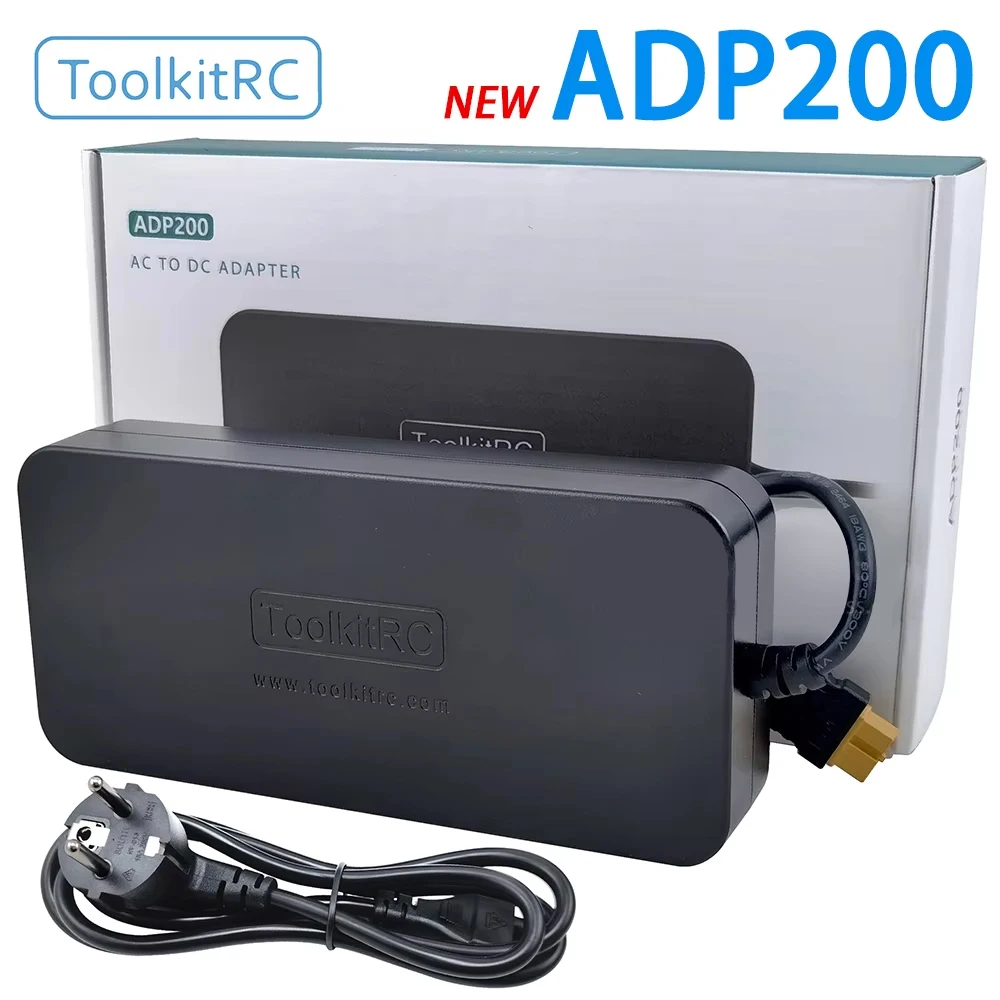 ToolkitRC ADP200 V2 Netzteil 200W DC 19,5V 10,3A XT60 Ausgang Modellauto-Zubehör Geeignet für Ladegeräte M6D M8P M7 M9