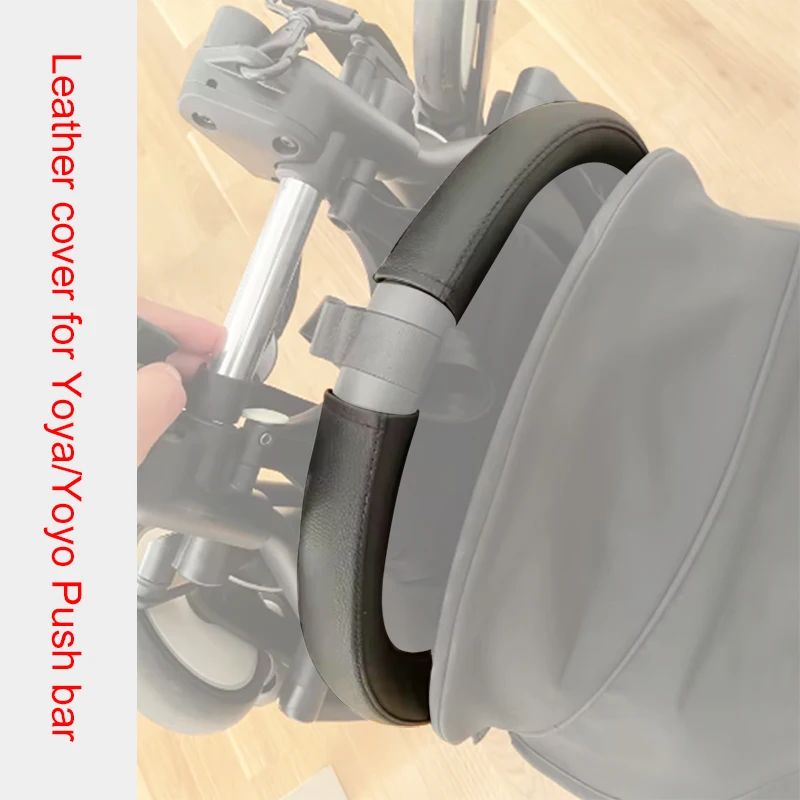 Mom Push Bar Leder Abdeckung Für Yoya Yoyo2/3 Buggy Handlauf Hülse Schutzhülle Mit Reißverschluss Benutzerdefinierte Baby Kinderwagen Zubehör Image