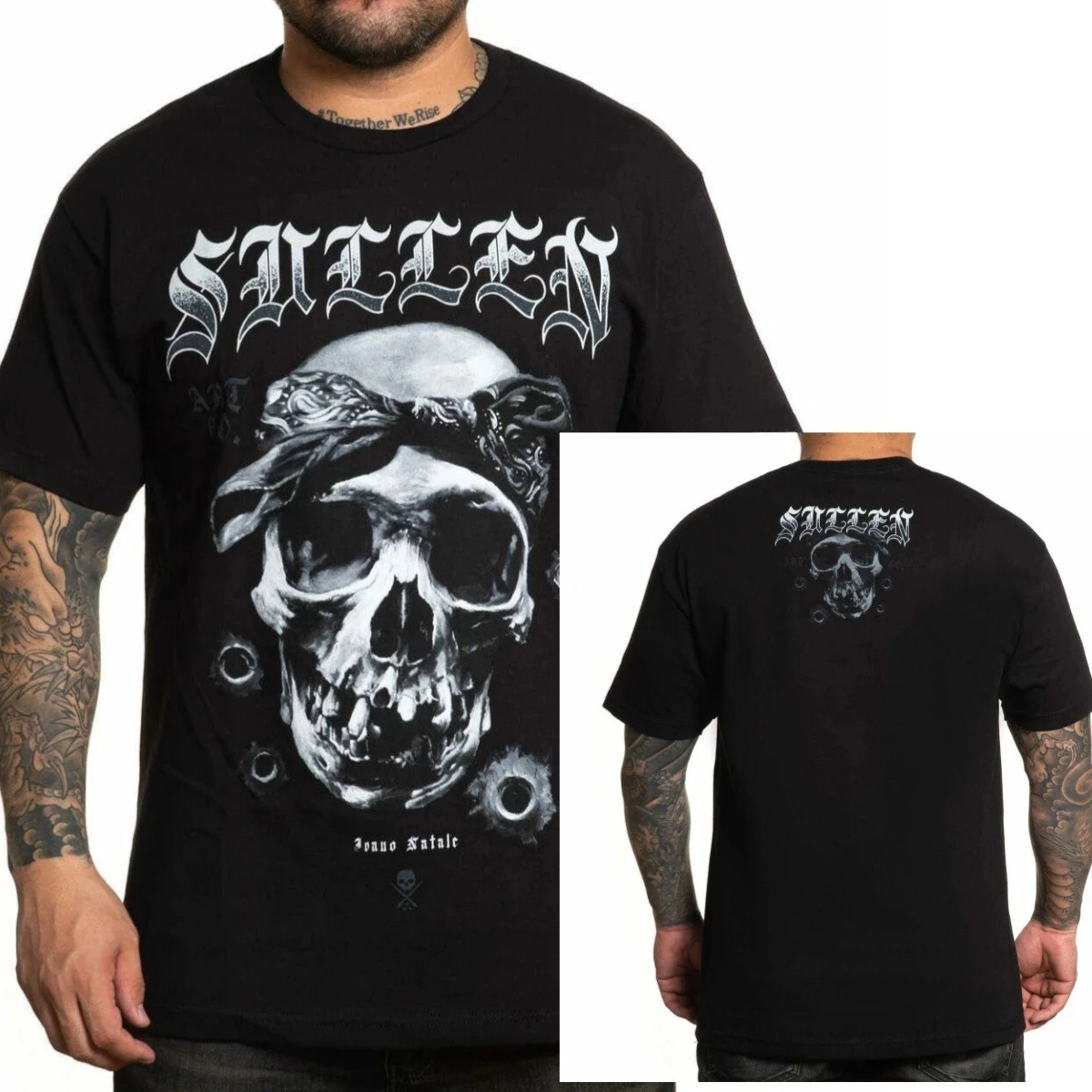Sullen Clothing Ivano Skull Standard T-Shirt - Tattoo Lifestyle Bekleidung Hochwertige Luxus-Unisex-Kleidung für Männer und Frauen Image