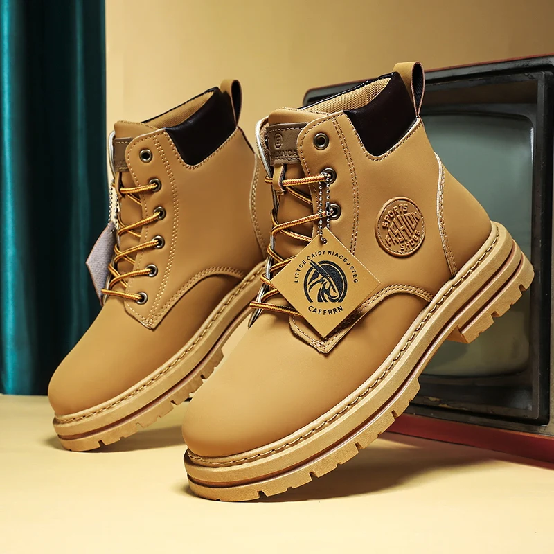 Stivaletti da uomo alti stivaletti da moto da uomo di lusso firmati stivali da uomo in pelle stile britannico Chelsea Desert Botas Hombre
