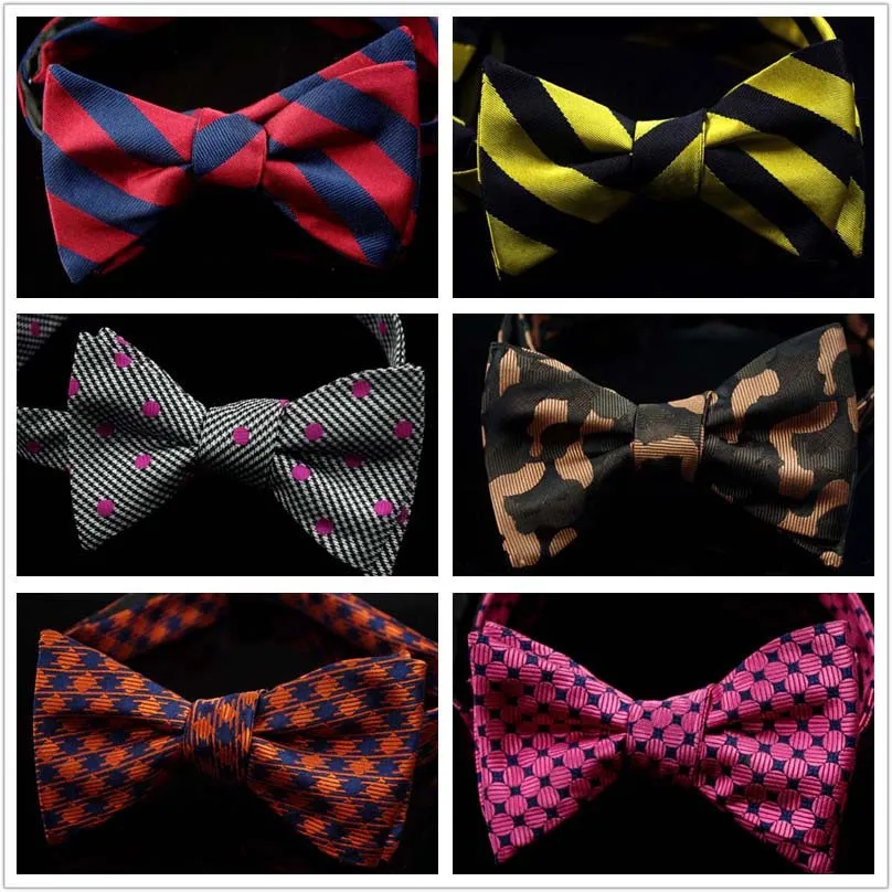 Verstellbare Bowties Fliege Selbst Jacquard Männer klassische Hochzeits feier Fliege Bowknot Geschenk Image