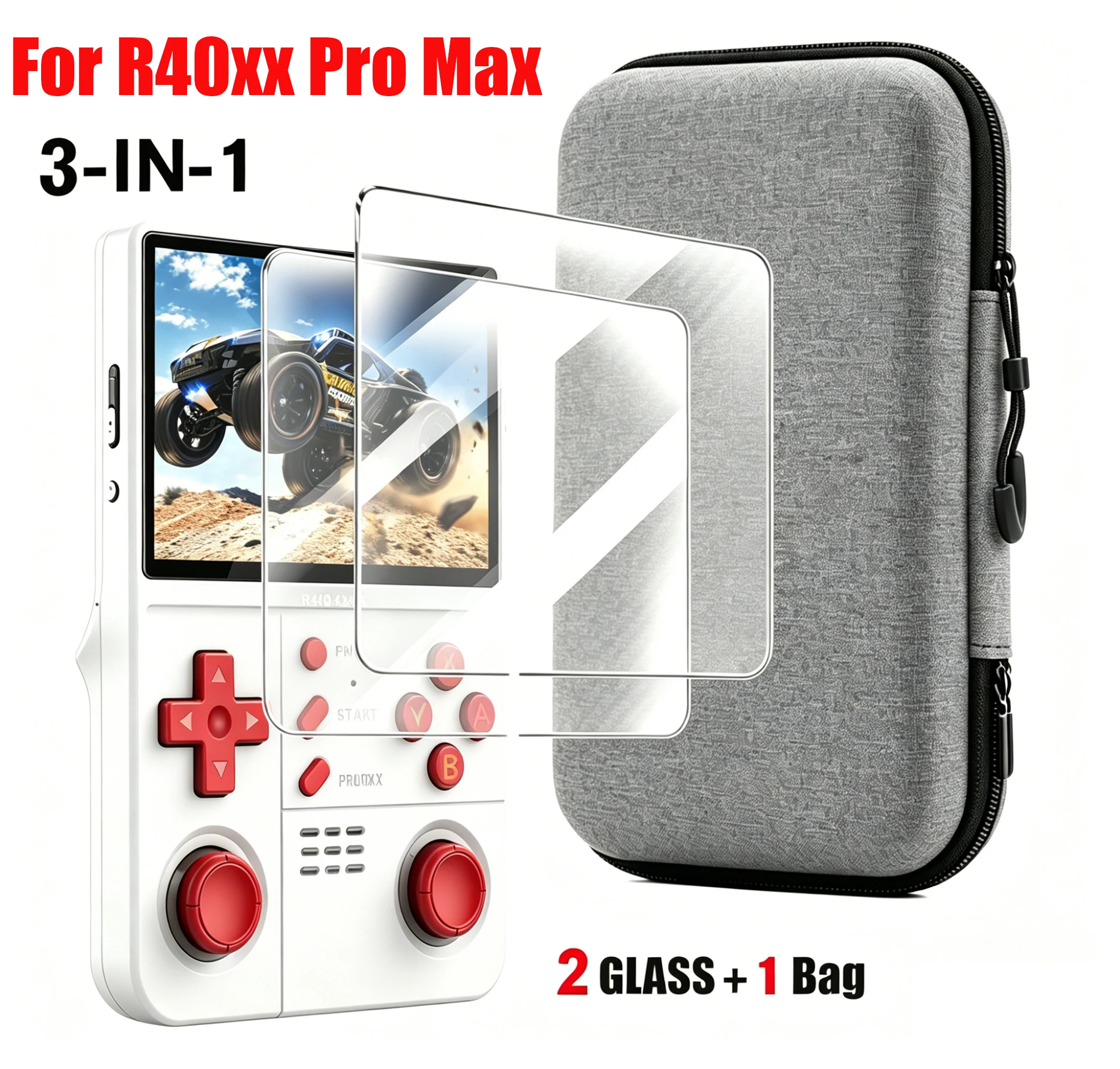 Für R40XX PRO MAX Spielekonsolen-Aufbewahrungstasche EVA-Hartschale Druckfeste Wasserdichte Tasche Kratzfester Bildschirmschutz Zubehör Image