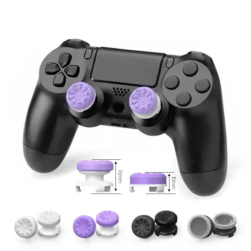 2Pcs Hand Grip Extender Caps für PS4 Game Controller Gamepad Thumb-Stick Griffe High/Low Rise Abdeckungen für PS4 5, Xbox Image