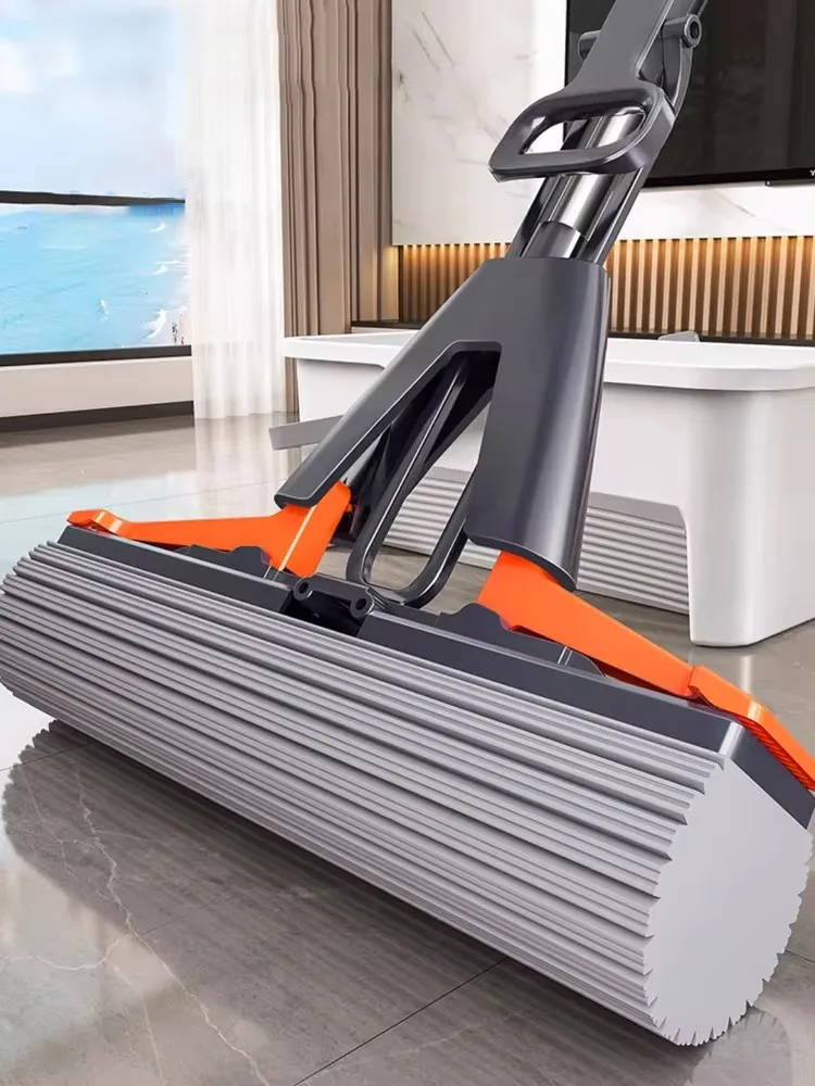 Halbgefalteter Kollodionsmopp, wasserabsorbierendes, handwaschfreies Haushaltswischen-Haushaltsreinigungswerkzeug Image