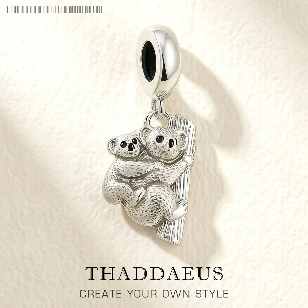 Neuer Koala-Anhänger, süßer Charme für Männer und Frauen, Winter, 925er Sterlingsilber, schöne Geschenke Image