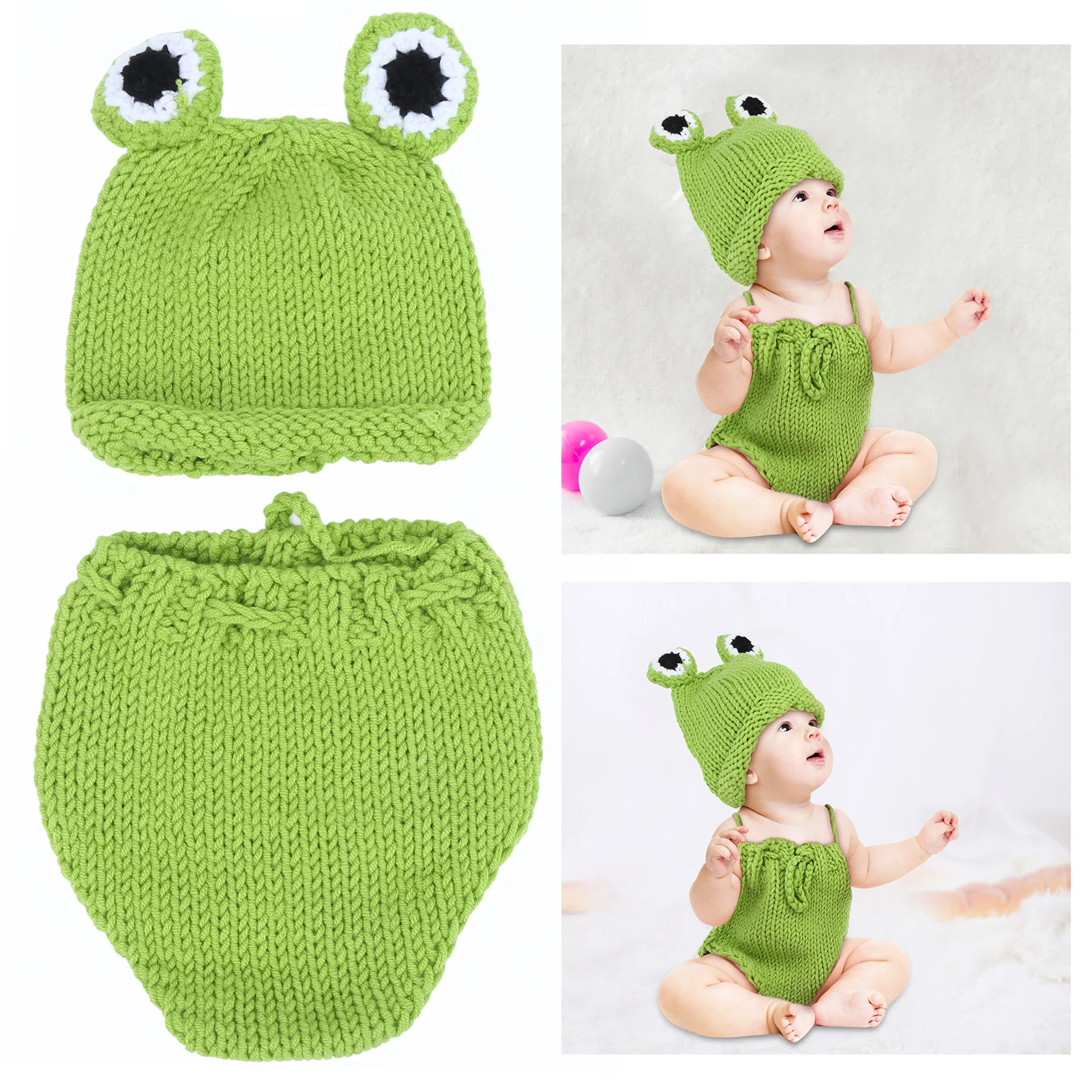 Neugeborene Baby Hut Hosen Foto Fotografie Requisiten Hüte Outfits für 0-6 Monate altes Baby Image