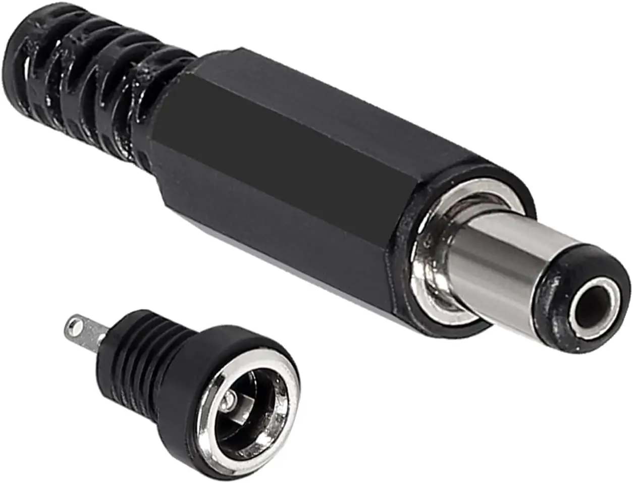 5 Paar 5,5x2,1mm DC-Stromversorgungsstecker + Buchse zur Paneelmontage, Lötanschluss 5,5 * 2,1mm DC-Stecker und -Buchse Image
