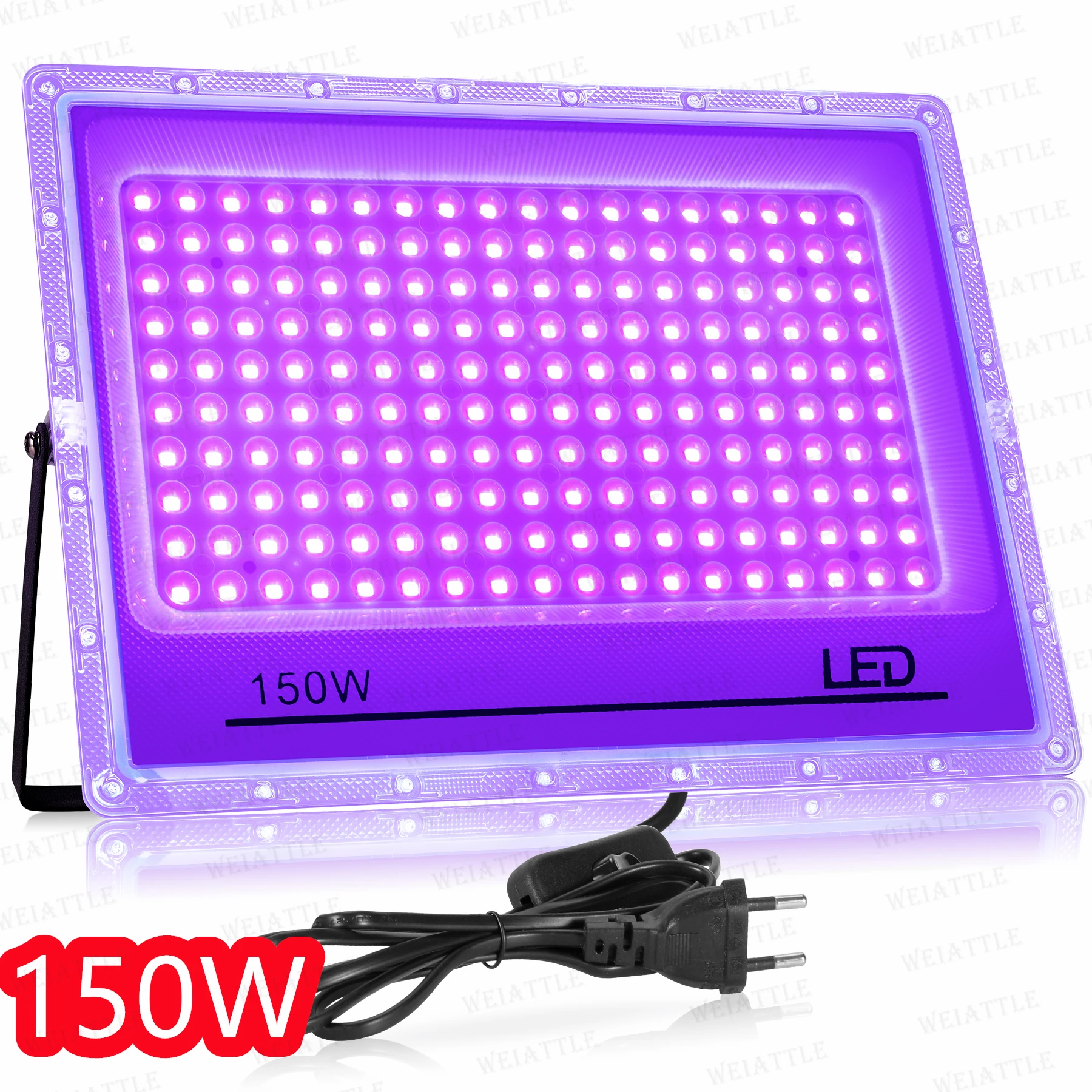 50W 100W 150W Violette UV-Lampe 395nm Fluoreszenz-Detektionslampe Outdoor LED-Flutlicht LED-Scheinwerfer für Disco-Glow-Party