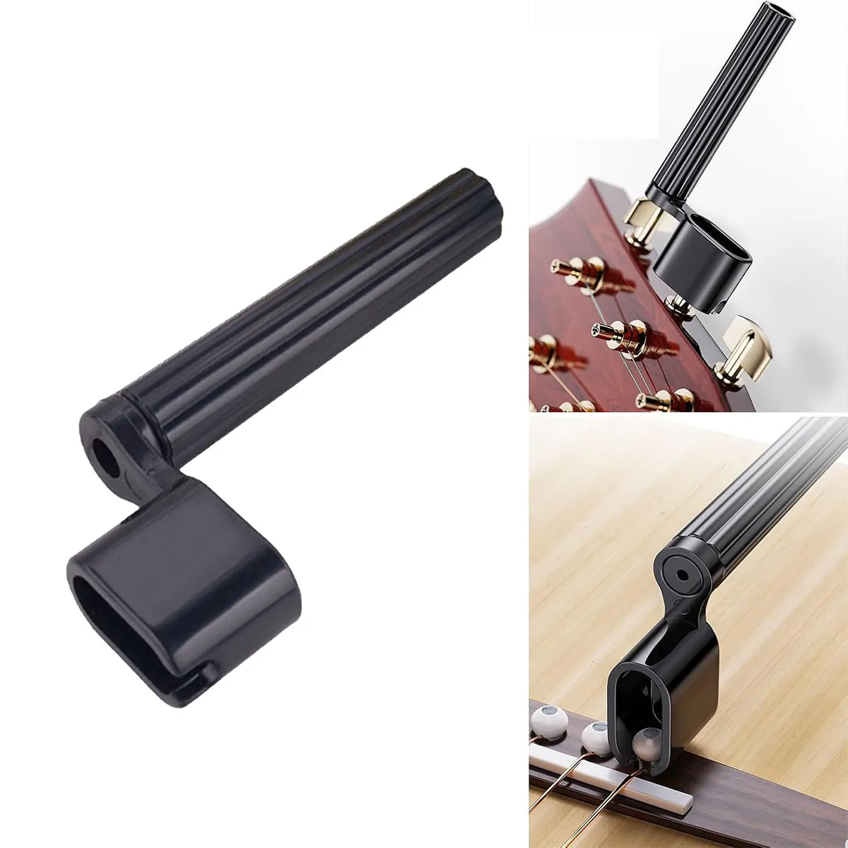 Miwayer Dual-Funktions-Gitarrenwartungswerkzeug – ABS-Kunststoffwickler und Bridge-Pin-Entferner für den schnellen Austausch der Saite Image