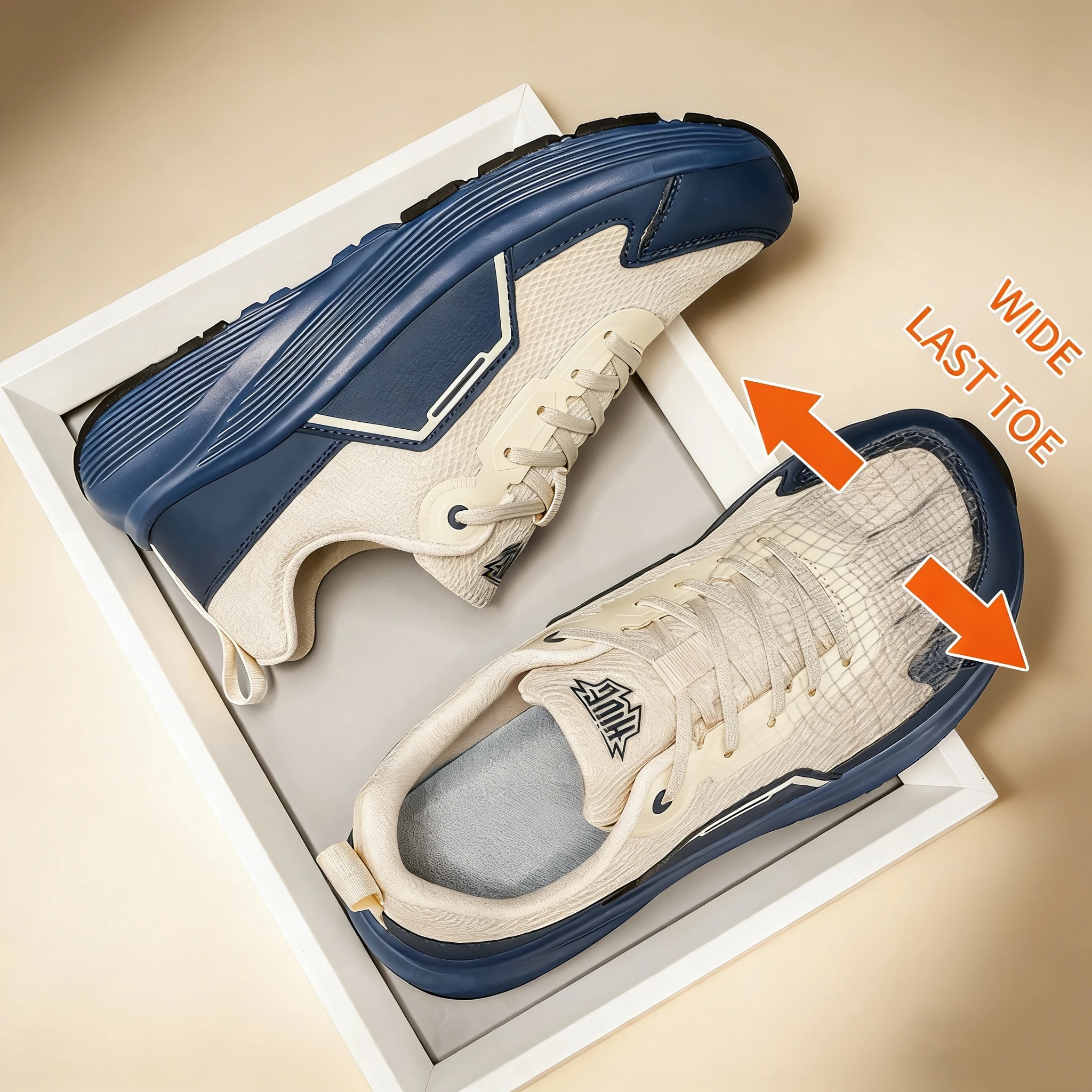 Herrenschuhe in großen Größen mit breiter Form für Outdoor-Wanderungen und Laufsport, bequeme, vielseitige, modische Schuhe für Paare zum Training.