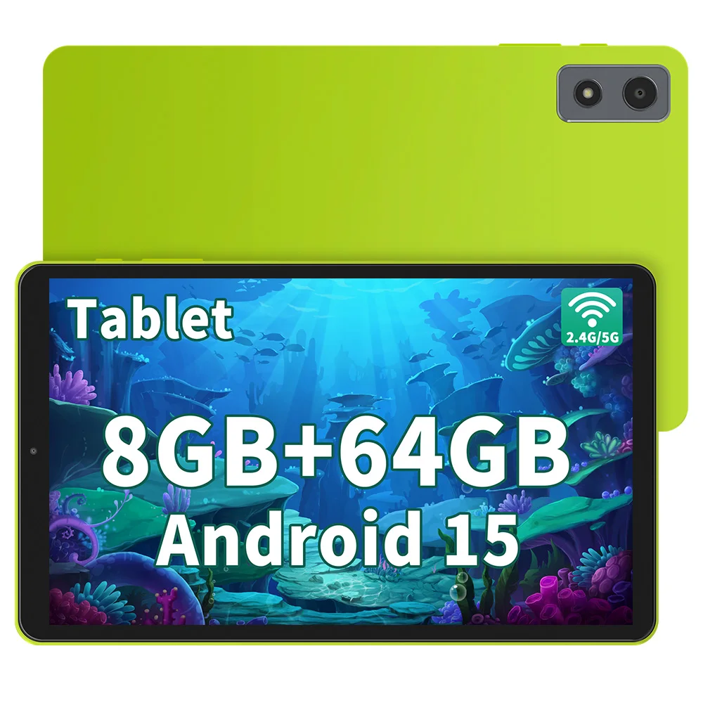 Android-Tablet 15 8,68 Zoll 64 GB Speicher 1 TB Erweitern Sie den Quad-Core-CPU-Tablet-PC, 1340 * 800 Zoll Touchscreen-Lernspiel 5000 mAh Image