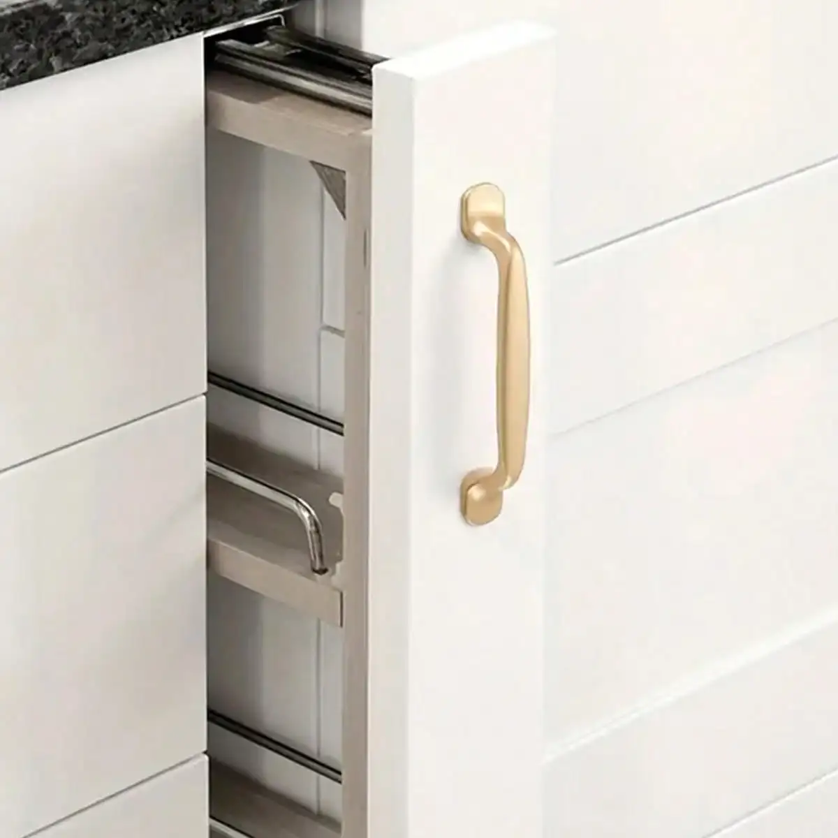 10–20 Stück moderne, minimalistische, sandgoldene Schrankgriffe aus Aluminiumlegierung – perfekt für Schuhschränke, Türen und Kleiderschränke