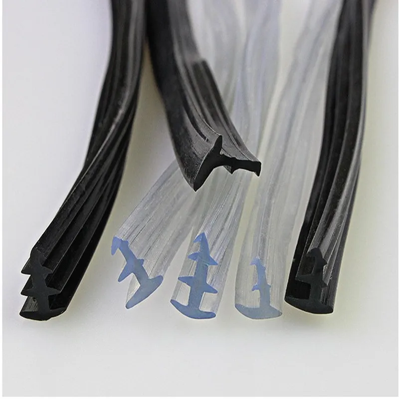 5M Türen und Fenster, Schlitz-Tanga, feste Glasleiste aus Aluminiumlegierung, Türen und Fenster, drei EPDM-Dichtungsleisten