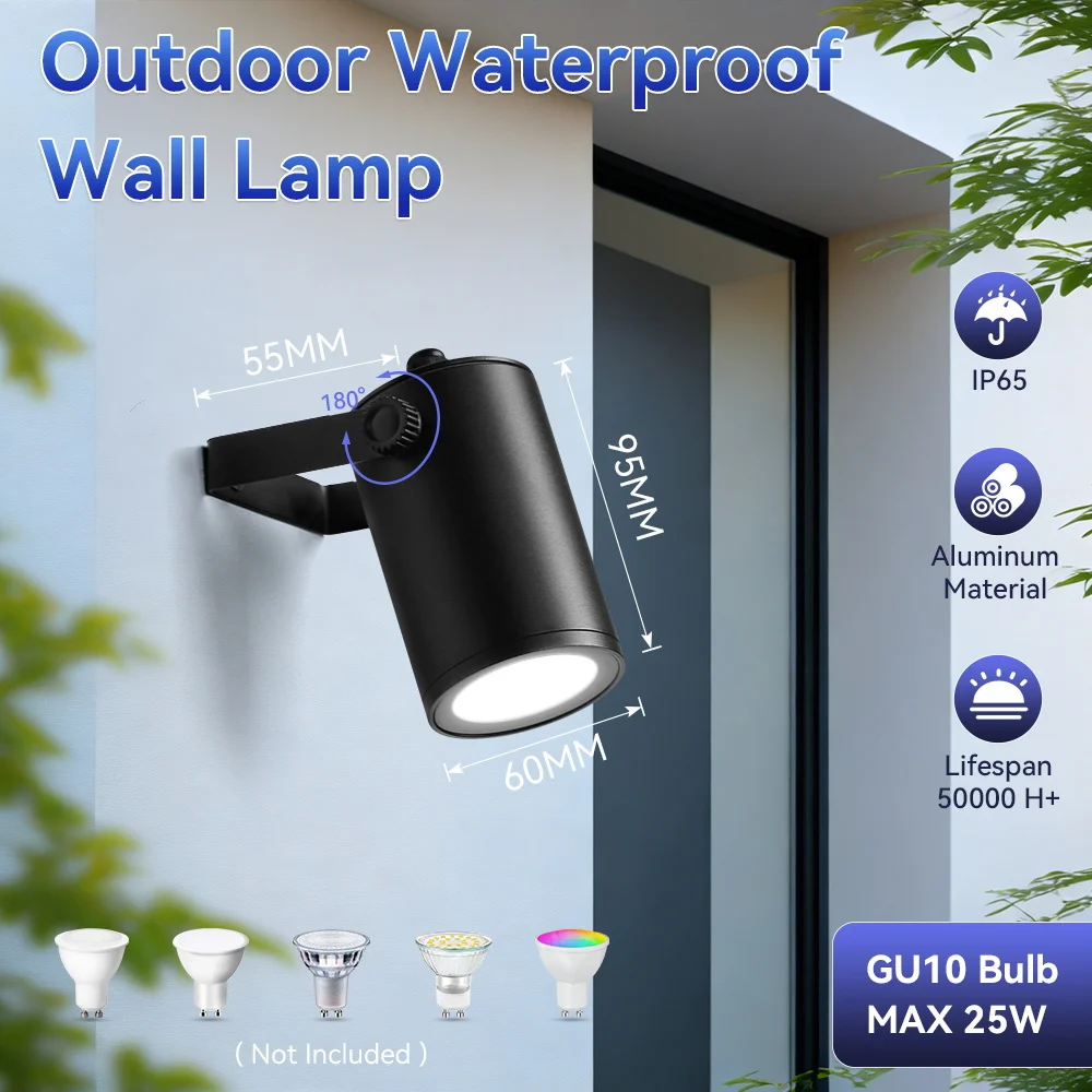 Lampe murale LED extérieure étanche IP65, éclairage supérieur et inférieur, lampe de porche, lampe de jardin, lampe de chevet intérieure, décoration de chambre à coucher, lampe murale LED