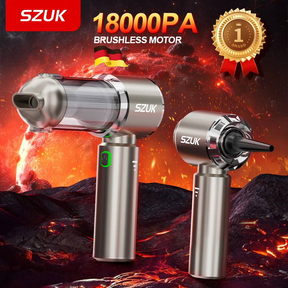 Aspirateur de voiture SZUK C012MAX 18000PA, aspirateur portable sans fil, mini aspirateur puissant pour voiture, appareil ménager aspirateurs sans fil aspirateur pour voiture aspirateur maison