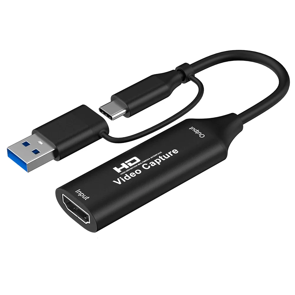 USB 3.0 Video Capture Card 4K HDTV zu USB/Typ-C Game Grabber Record Video Audio Recording für Switch Xbox PS4/5 Live Broadcast Image