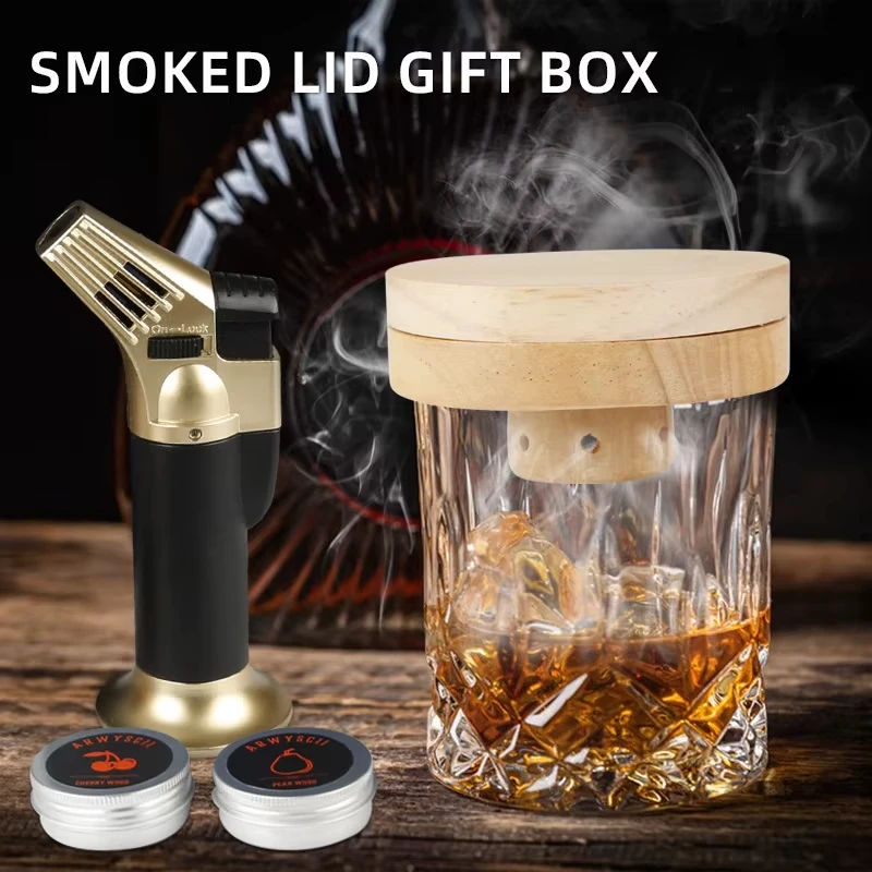 Smoking Master Cocktail Smoker Kit – Holzspäne-Ei-Set für Bourbon Whiskey, altmodischer Getränker mit 5 natürlichen Geschmacksrichtungen