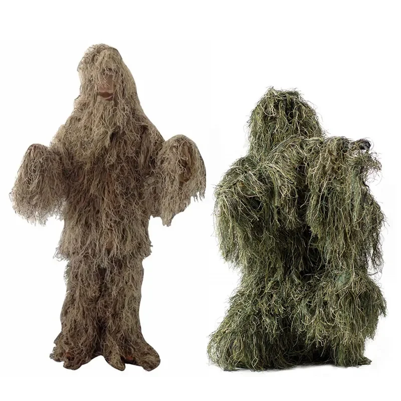 Tarnanzug 3D verwelktes Gras Ghillie-Set, 5-teiliges Jagdanzug-Jagdanzug-Set Image