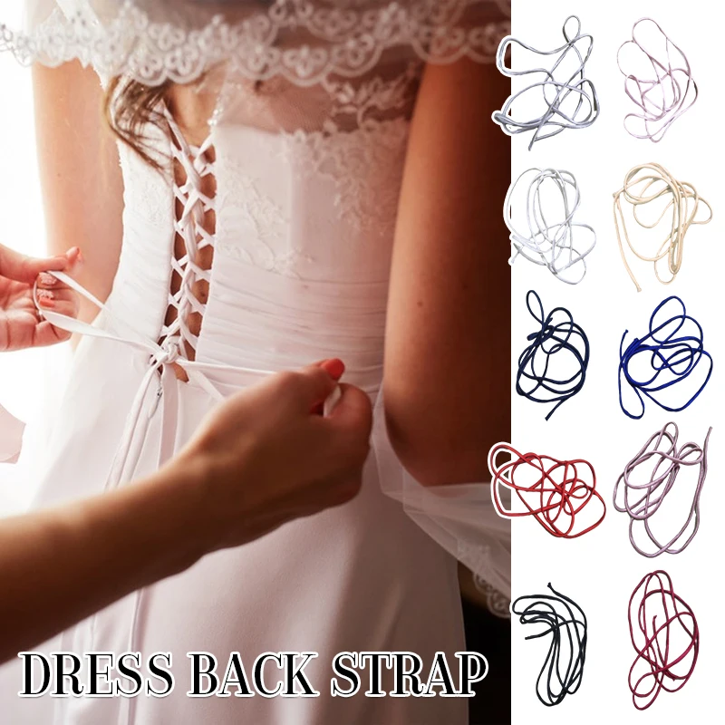 2M Damen Schnürung für Braut Hochzeitskleid Reißverschluss Ersatz Damen Kleid Multi Farben Satin Verstellbares Kleid Korsett Rücken Kit Seil Image