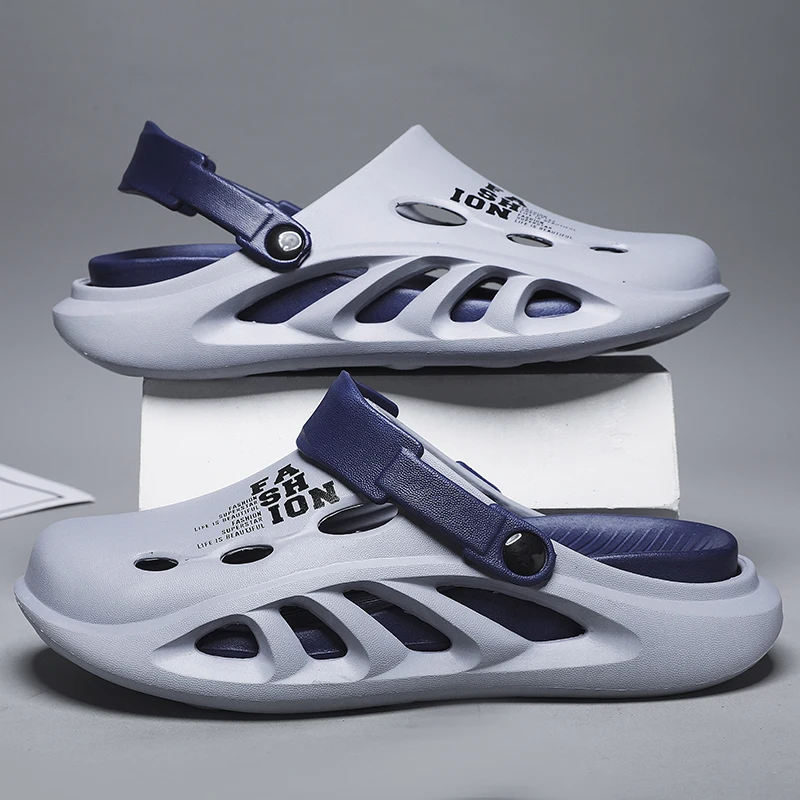 2024 neue Männer Outdoor Sandalen Hausschuhe Strand Komfortable Dicke Weiche Sohle Clogs Männer Casual Schuhe Garten Schuhe Herren Strand Sandalen