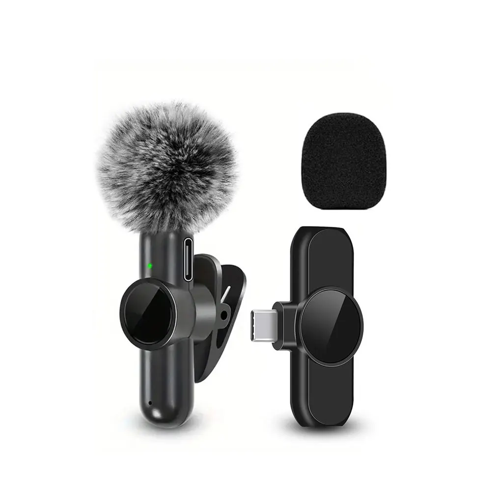 Kabelloses Lavalier-Mikrofon, Mini-Mikrofon, geeignet für mobiles Live-Streaming, Videoaufzeichnung und Aufnahme Image