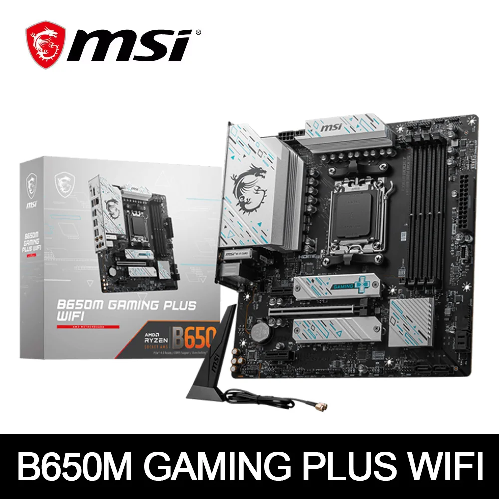 MSI B650M GAMING PLUS WIFI AMD B650 unterstützt DDR5 7200+MHz (OC) 192 GB AMD Ryzen ™ Motherboard der Serie 7000 8000 Sockel AM5 Image