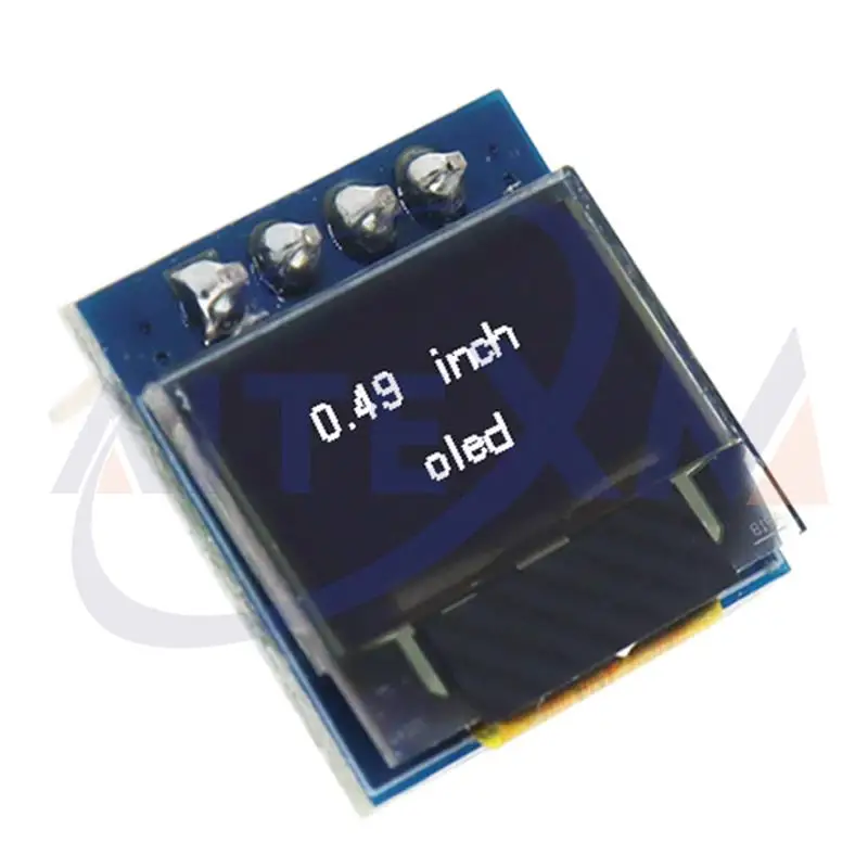 AITEXM 0,49 Zoll OLED-Display LCD-Modul Weiß 0,49 Zoll Bildschirm 64x32 I2C IIC-Schnittstelle SSD1306 Treiber für Arduino AVR STM32 Image