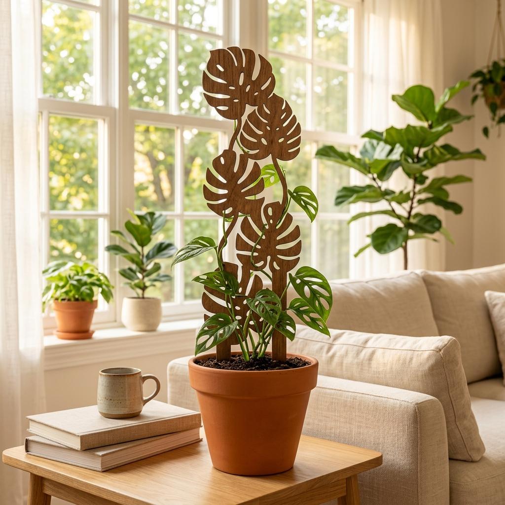 Paletto in legno per piante, supporto per Monstera, traliccio per piante, supporto per piante da interno, traliccio per piante d'appartamento, paletto