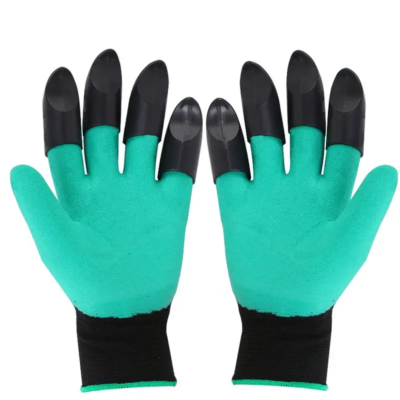 1 Paar Garten handschuhe mit 8 Krallen-schützen Sie Ihre Hände während der Gartenarbeit-mühelos graben, pflanzen, Unkraut und Samen Image