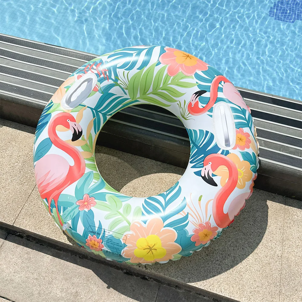 Flamingo Aufblasbarer Schwimmring für Erwachsene Schwimmreifen Pool-Float Verstärkter Sommer-Pool-Party Wasserspielzeug Image