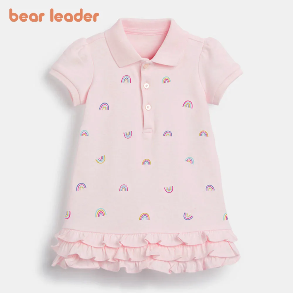 Bär Führer Sommer Regenbogen Mädchen Kleid Kinder Kostüme Kinder Kleidung Neue Prinzessin Kleider Kleinkind Kind Rüschen Casual Kleidung Image
