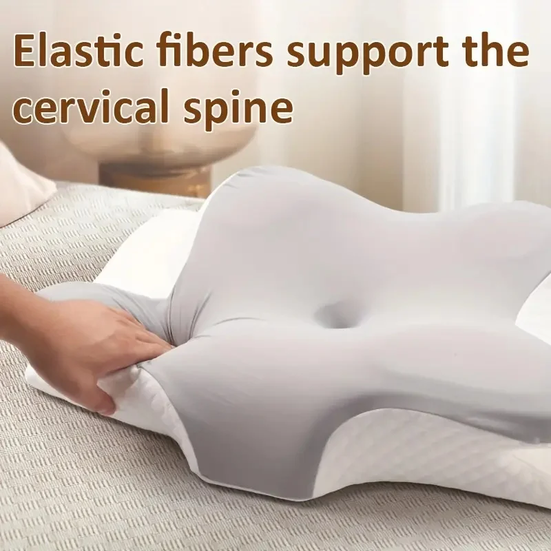 Nackenkissen aus Memory-Schaum, Schlafkissen, ergonomische orthopädische Nackenstützkontur für seitliche Rücken- und Bauchschläfer Image